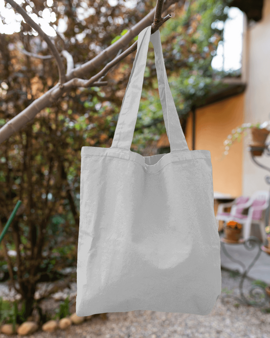 WHITE TOTE BAG WITH ZIP