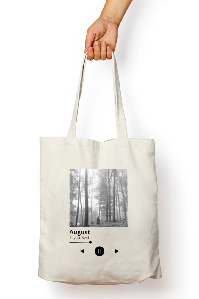 "AUGUST" BY TAYLOR SWIFT TOTE BAG ZIPPER