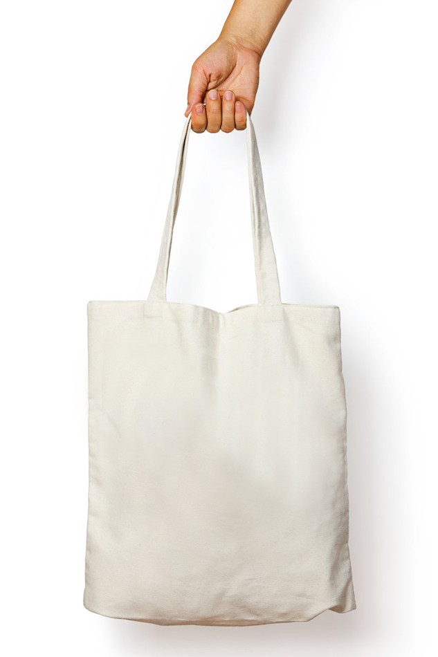 WHITE TOTE BAG WITH ZIP