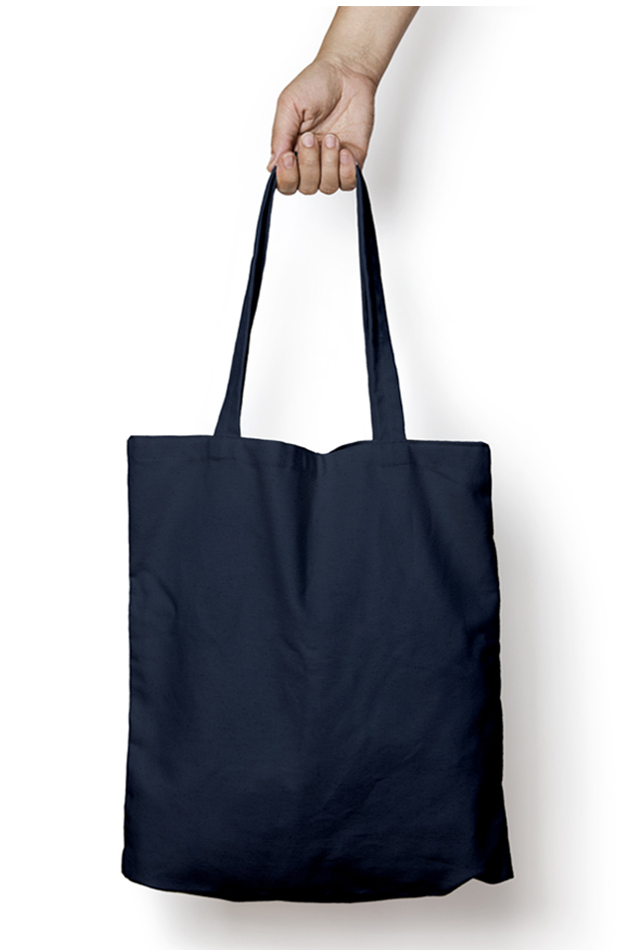 NAVY BLUE TOTE BAG WITH ZIP