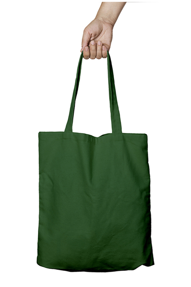 BOTTLE GREEN TOTE BAG WITH ZIP